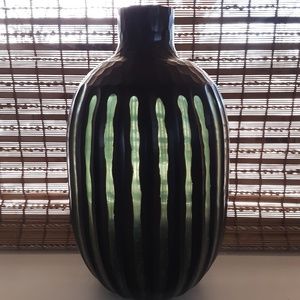 Ethan Allen Crafted of mouth-blown glass vase